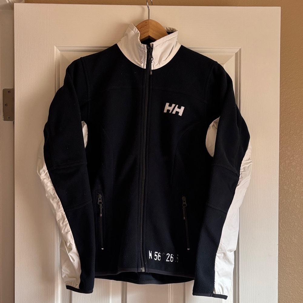 Helly Hansen Navy and White Zip-Up Jacket